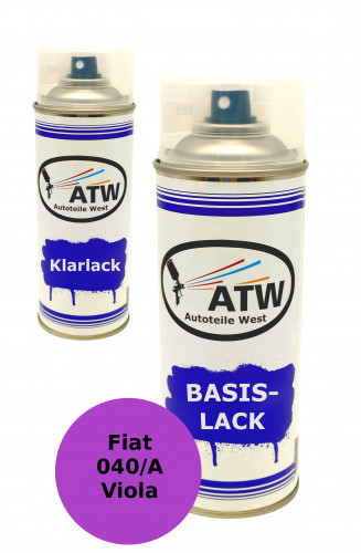 Autolack für Fiat 040/A Viola+400ml Klarlack Set